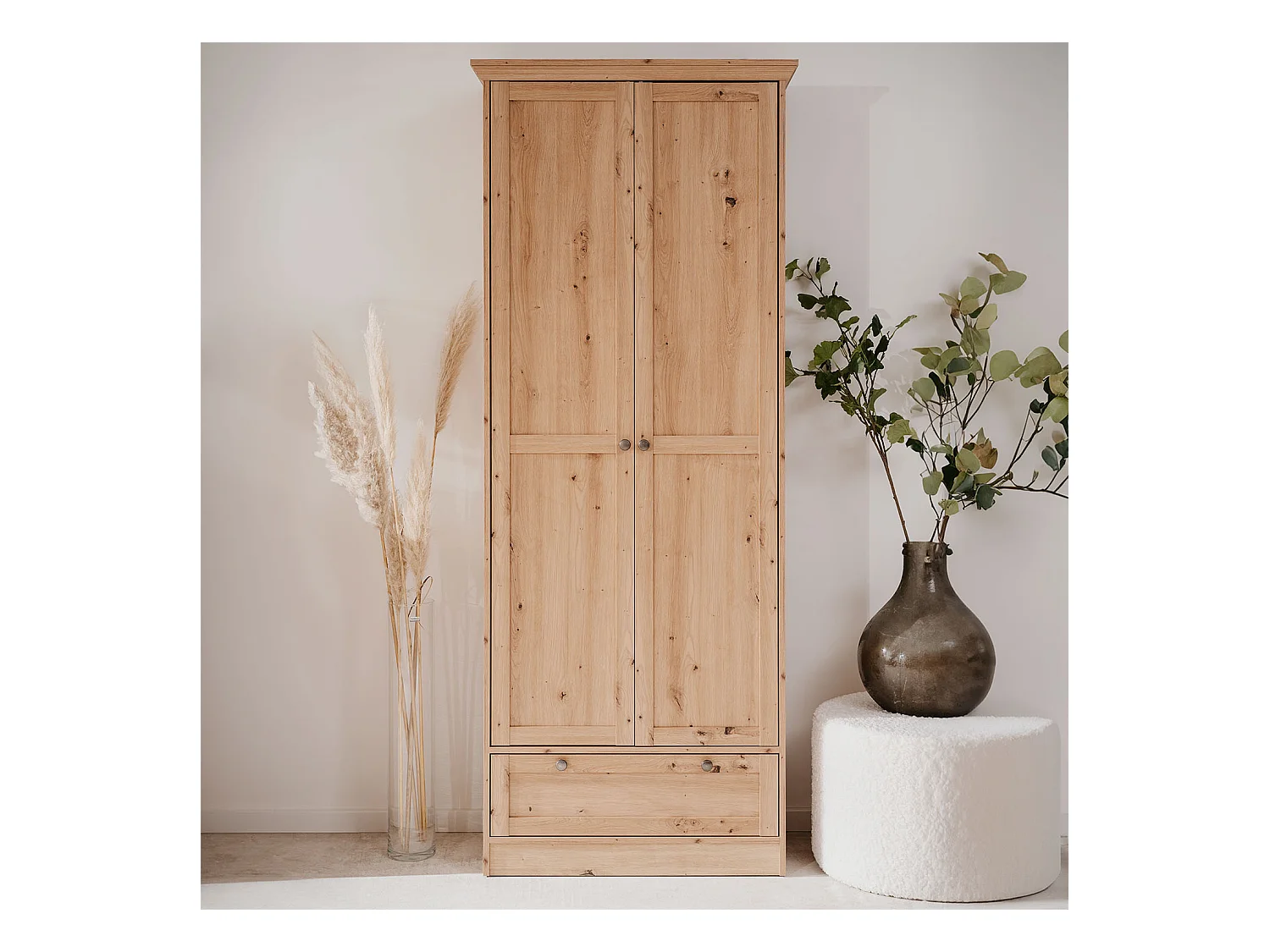 Armoire 80x200x39 cm naturel