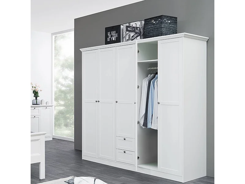 Kleiderschrank 187x200x67 cm weiß
