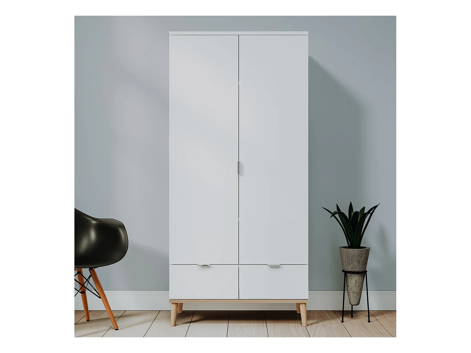 Armoire 90x180x55 cm blanche