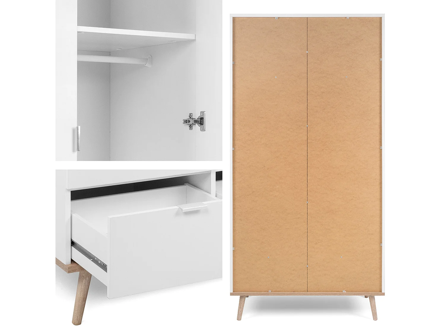 Armario 90x180x55 cm blanco