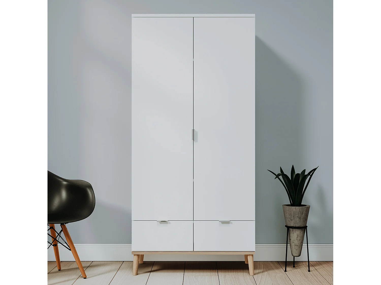 Armario 90x180x55 cm blanco