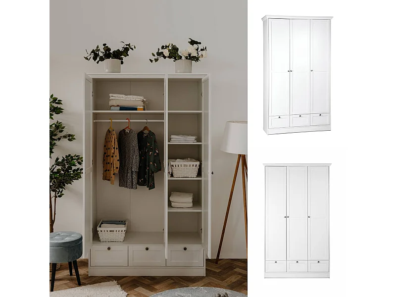 Kledingkast 120x200x51 cm wit