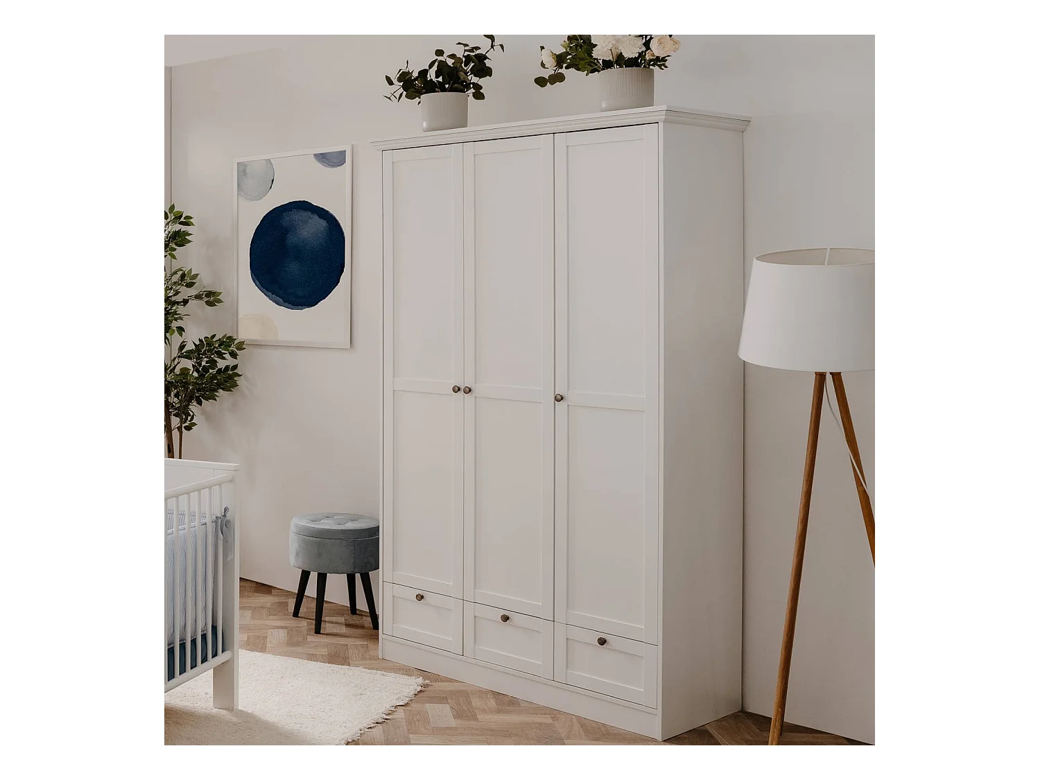 Armoire 120x200x51 cm blanche