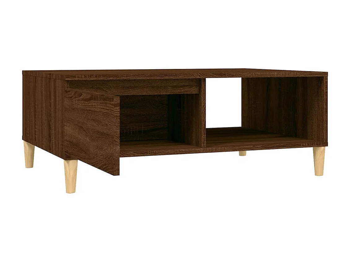 Table basse design moderne bois marron 90 x 60 x 35 cm DEC038824