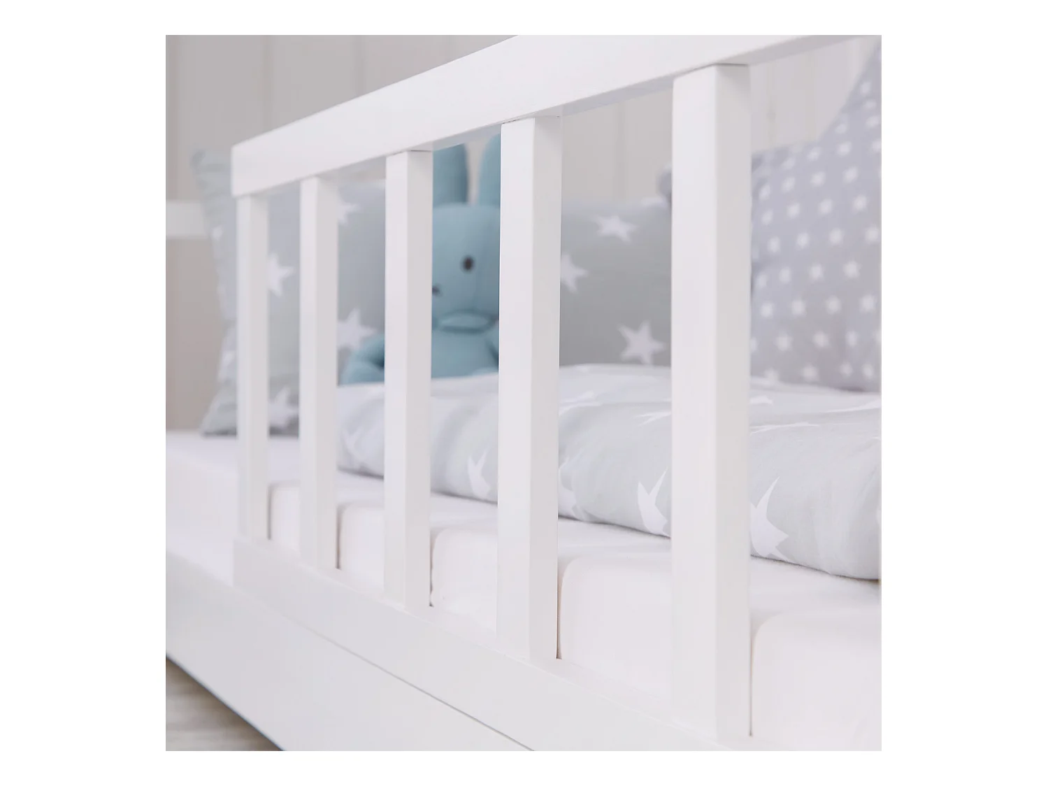 Kinderbett 90x200 cm weiß