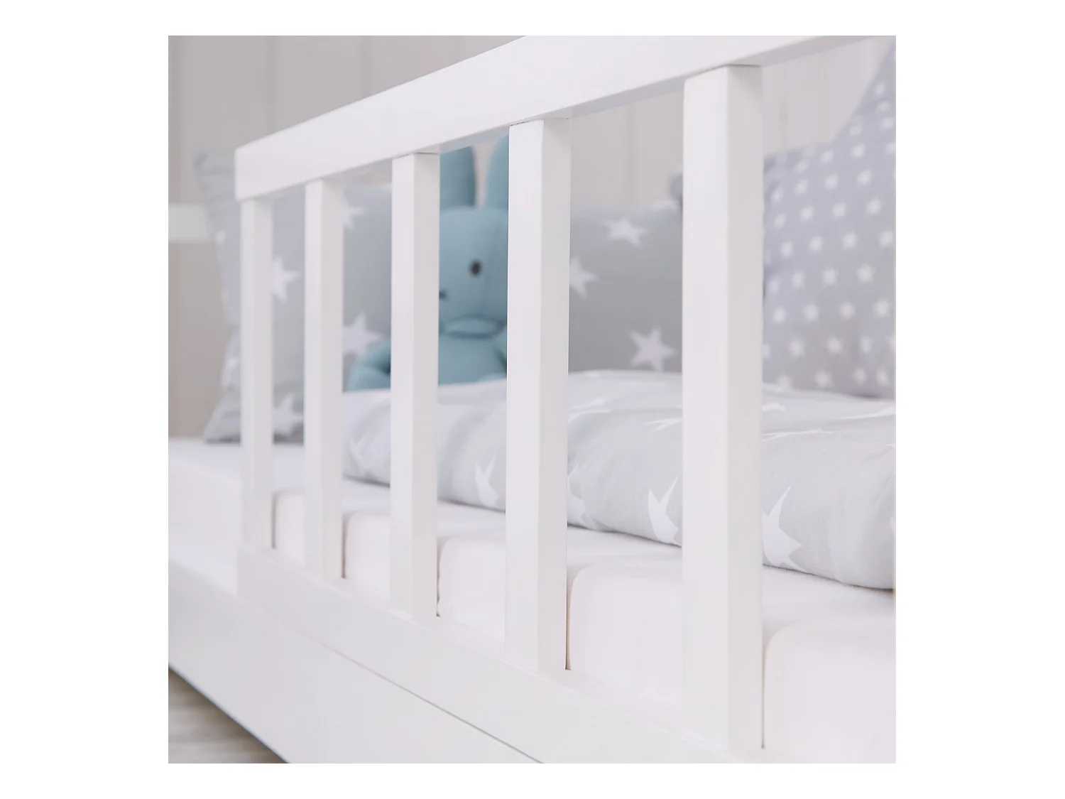 Kinderbett 90x200 cm weiß