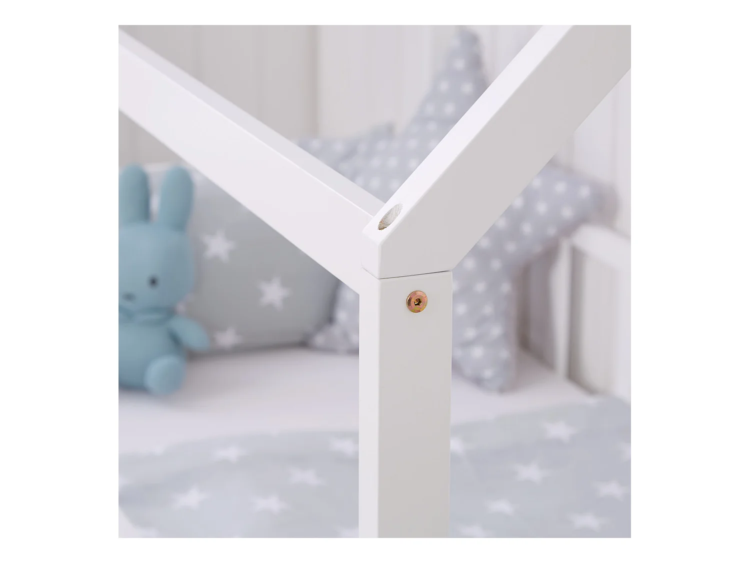 Kinderbett 90x200 cm weiß