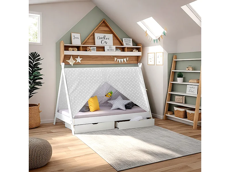 Cama infantil 90x200 cm blanca
