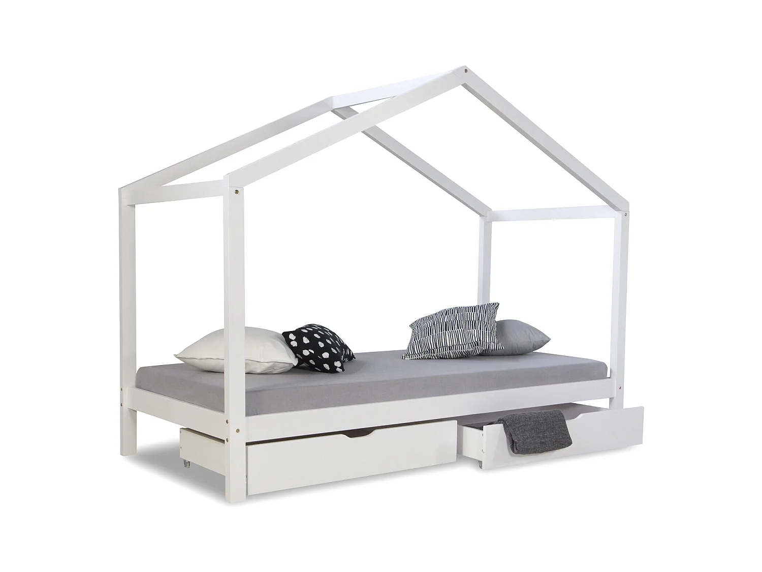 Kinderbed 90x200 cm wit ledikant