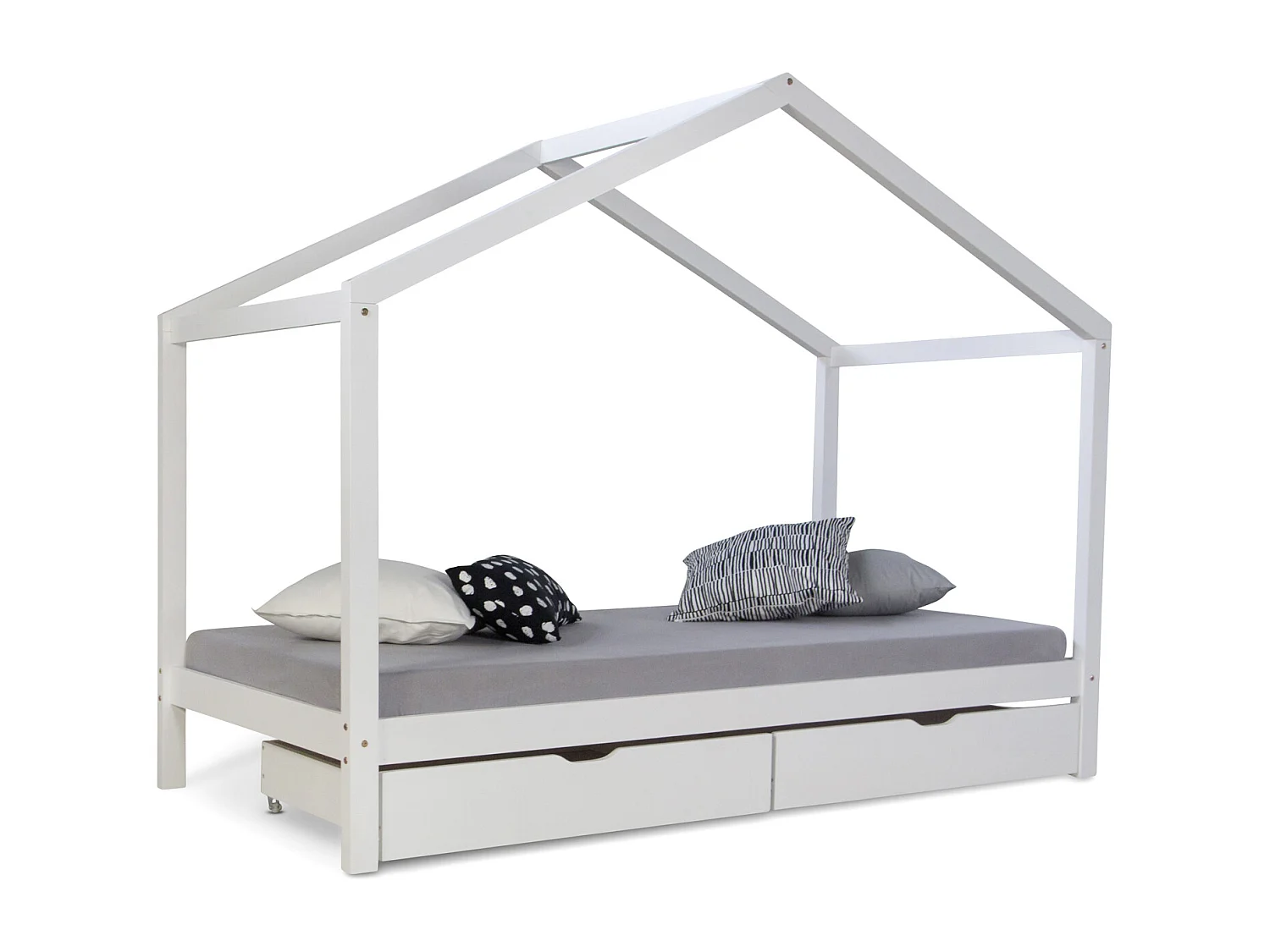 Lit enfant 90x200 cm lit bébé blanc