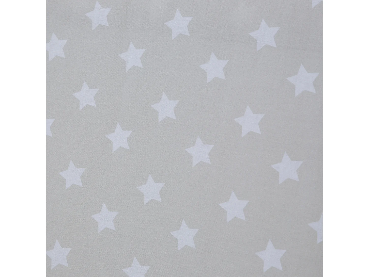 Kinderbett 90x200 cm Weiß Grau Leinwand Sterne