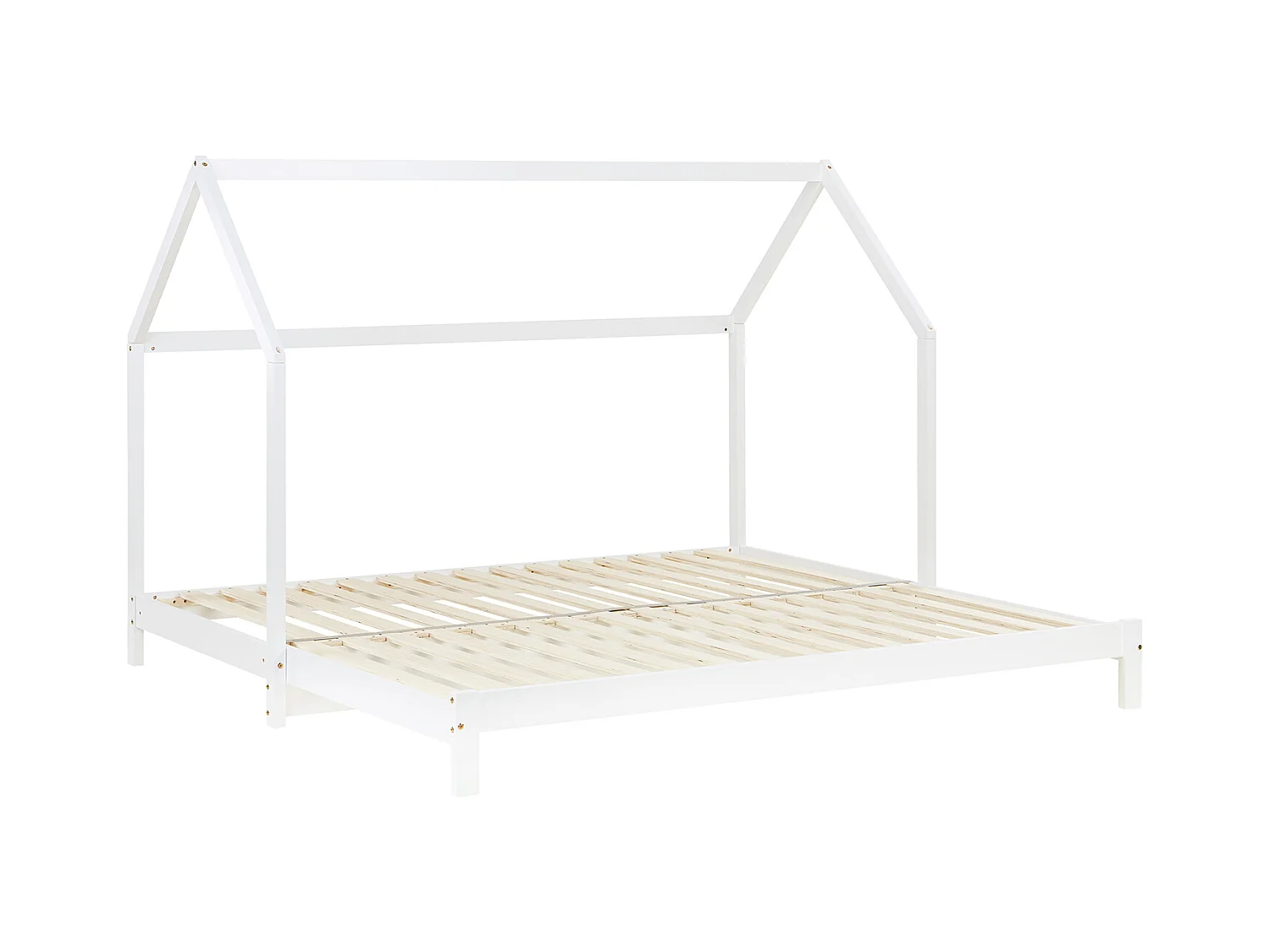 Kinderbett 90x200 cm weiß Hausbett Baumhausbett