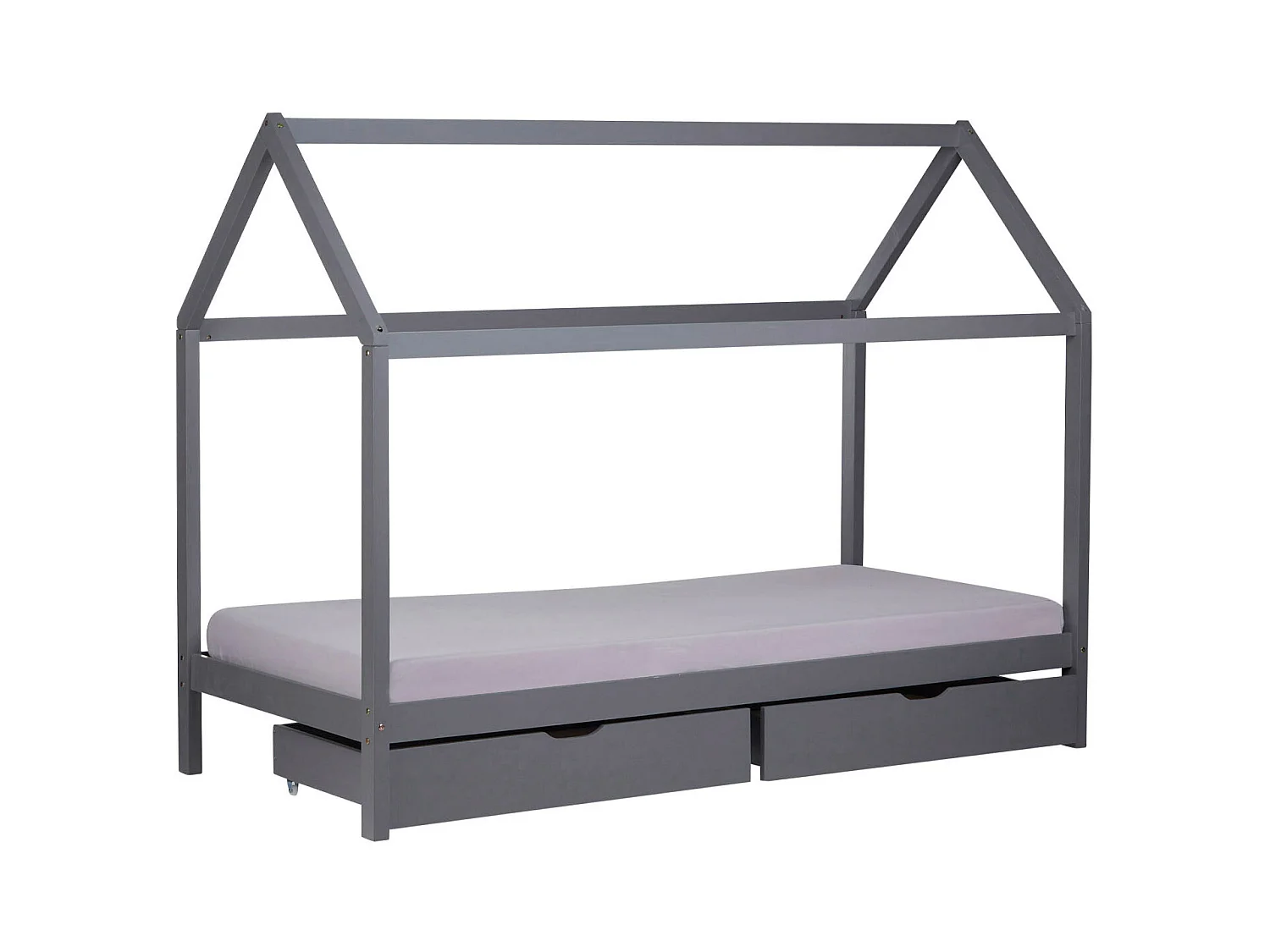 Kinderbed 90x200 cm grijs