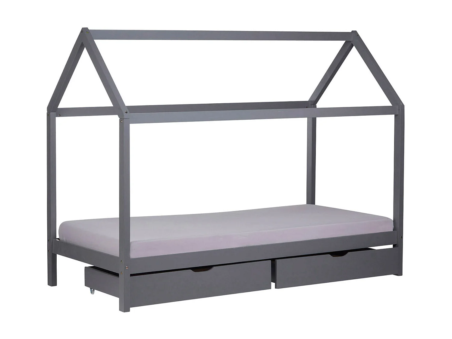 Kinderbett 90x200 cm grau