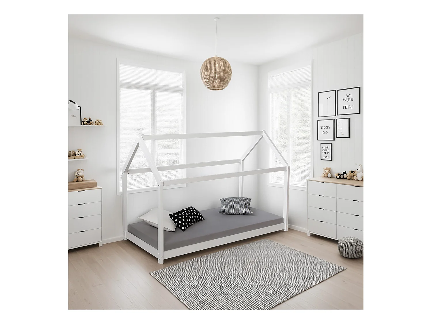 Speelbed 90x200 cm wit