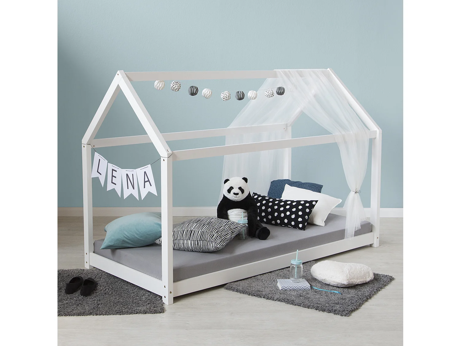 Spielbett 90x200 cm weiß