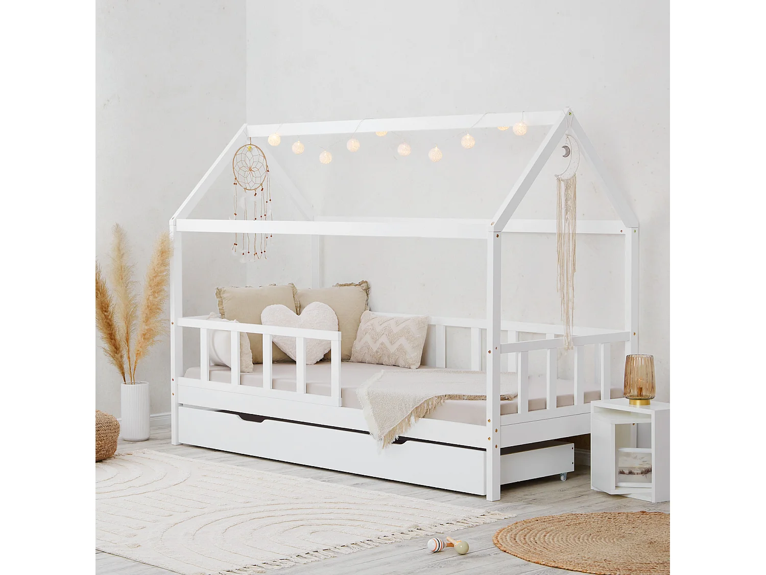 Kinderbed 207x158x97 cm wit