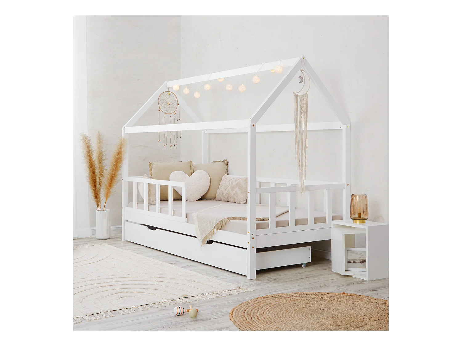 Kinderbed 207x158x97 cm wit