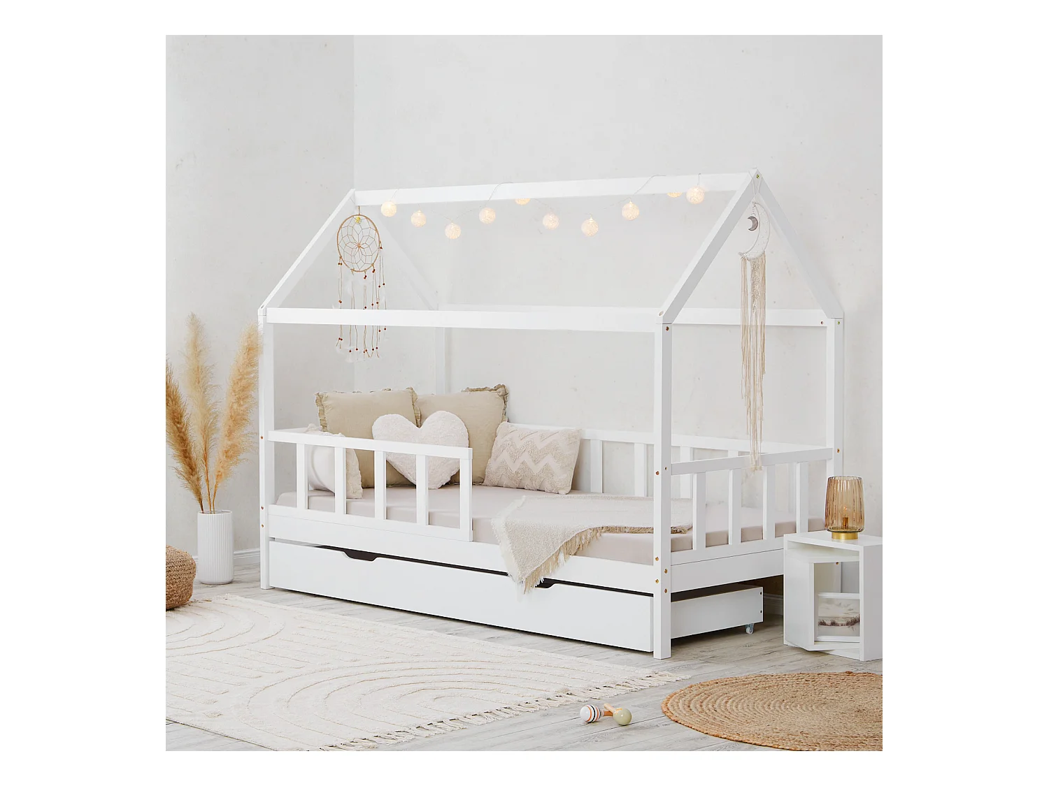 Kinderbed 207x158x97 cm wit