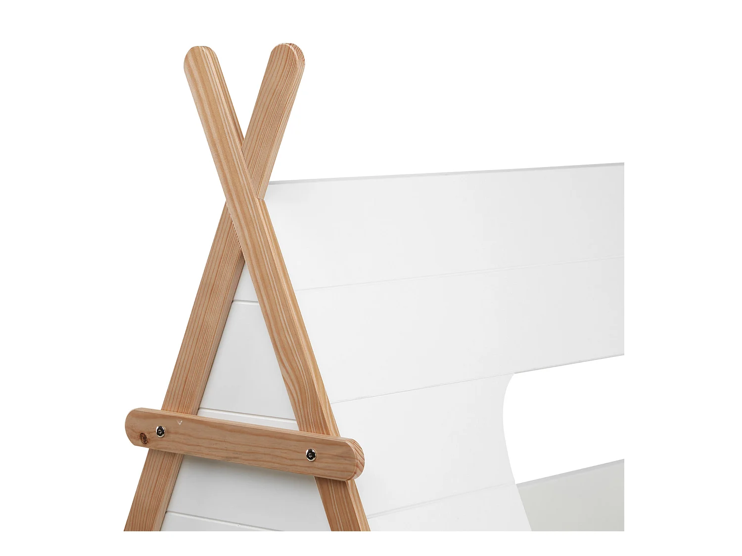 Kinderbed 90x200 cm wit tipi huis bed van hout