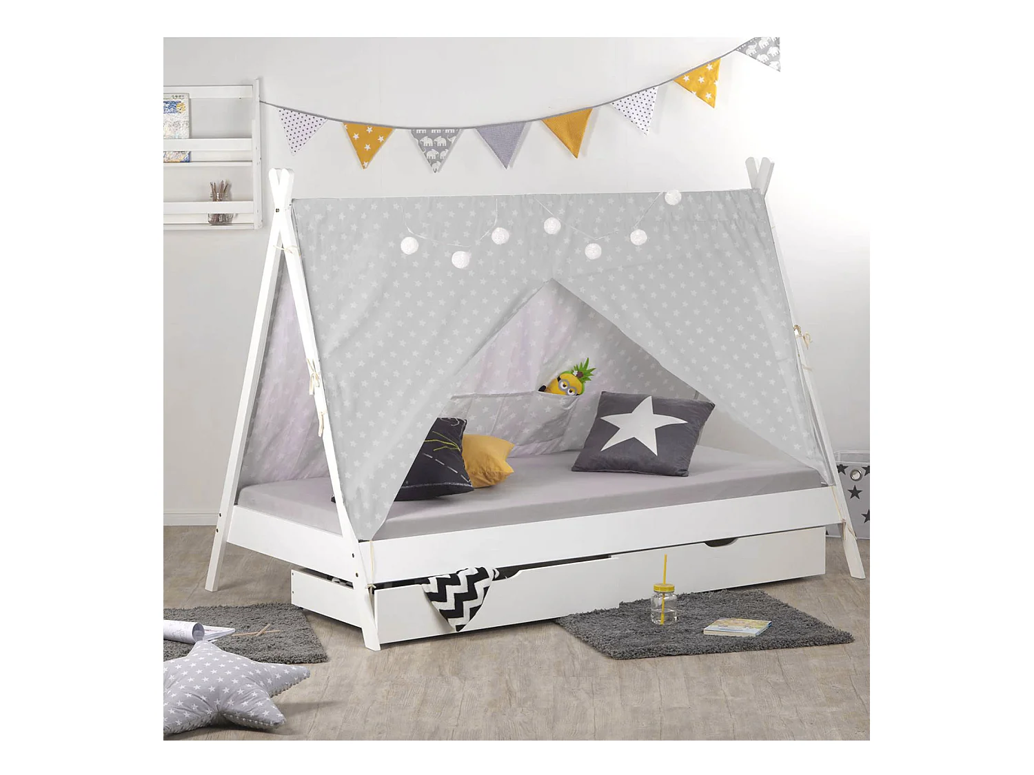 Kinderbed 90x200 cm wit