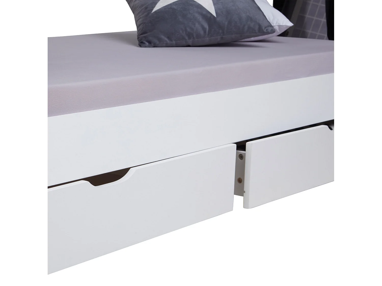 Kinderbett 90x200 cm weiß