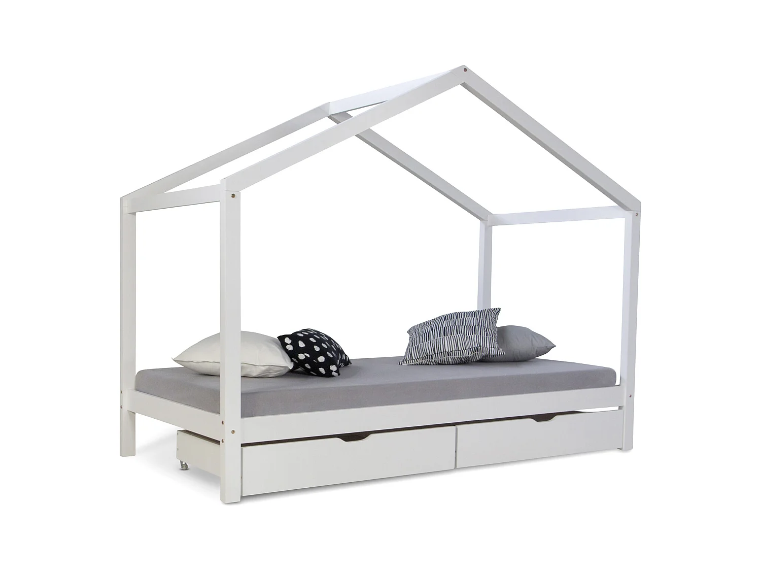 Kinderbed 208x160x96 cm wit huisbed