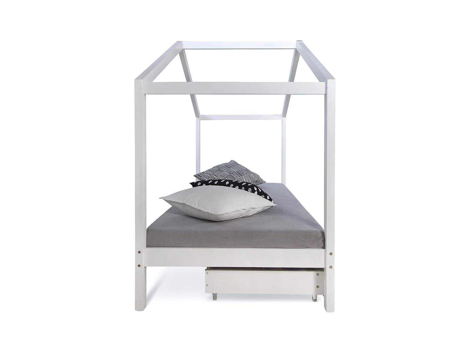 Kinderbed 208x160x96 cm wit huisbed