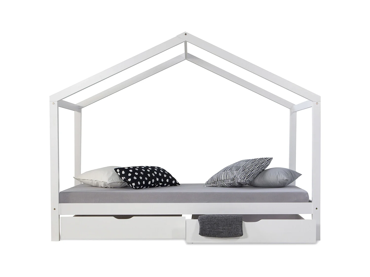 Kinderbed 208x160x96 cm wit huisbed