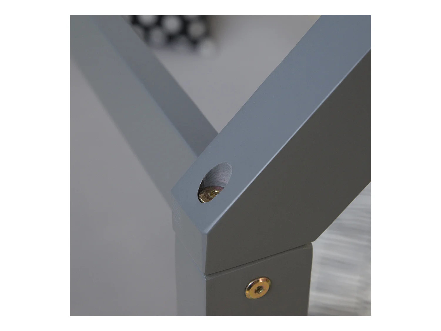 Kinderbed 90x200 cm grijs speelbed huisbed houten bed