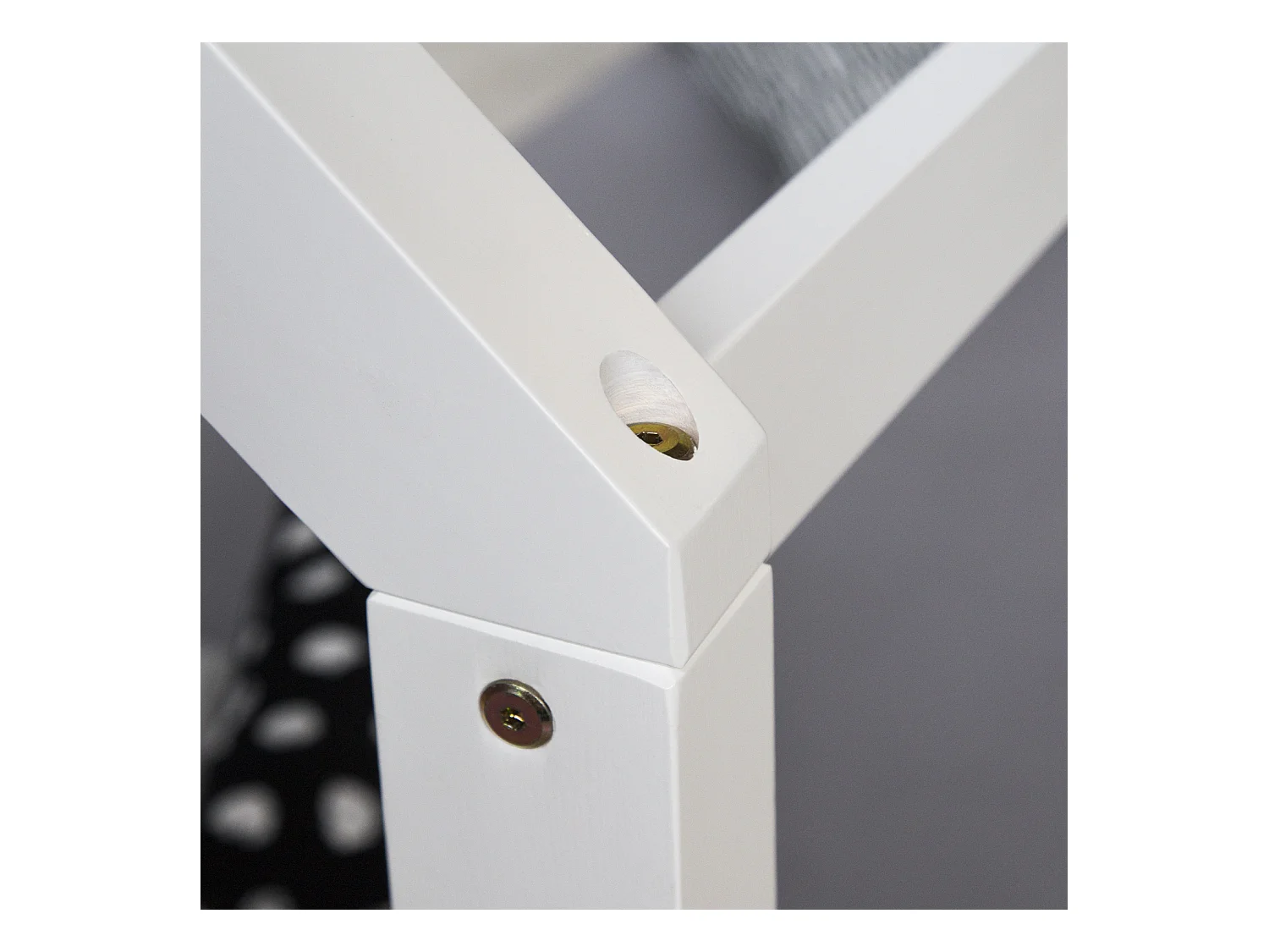 Kinderbett 80x160x12 cm weißes Hausbett mit Matratze