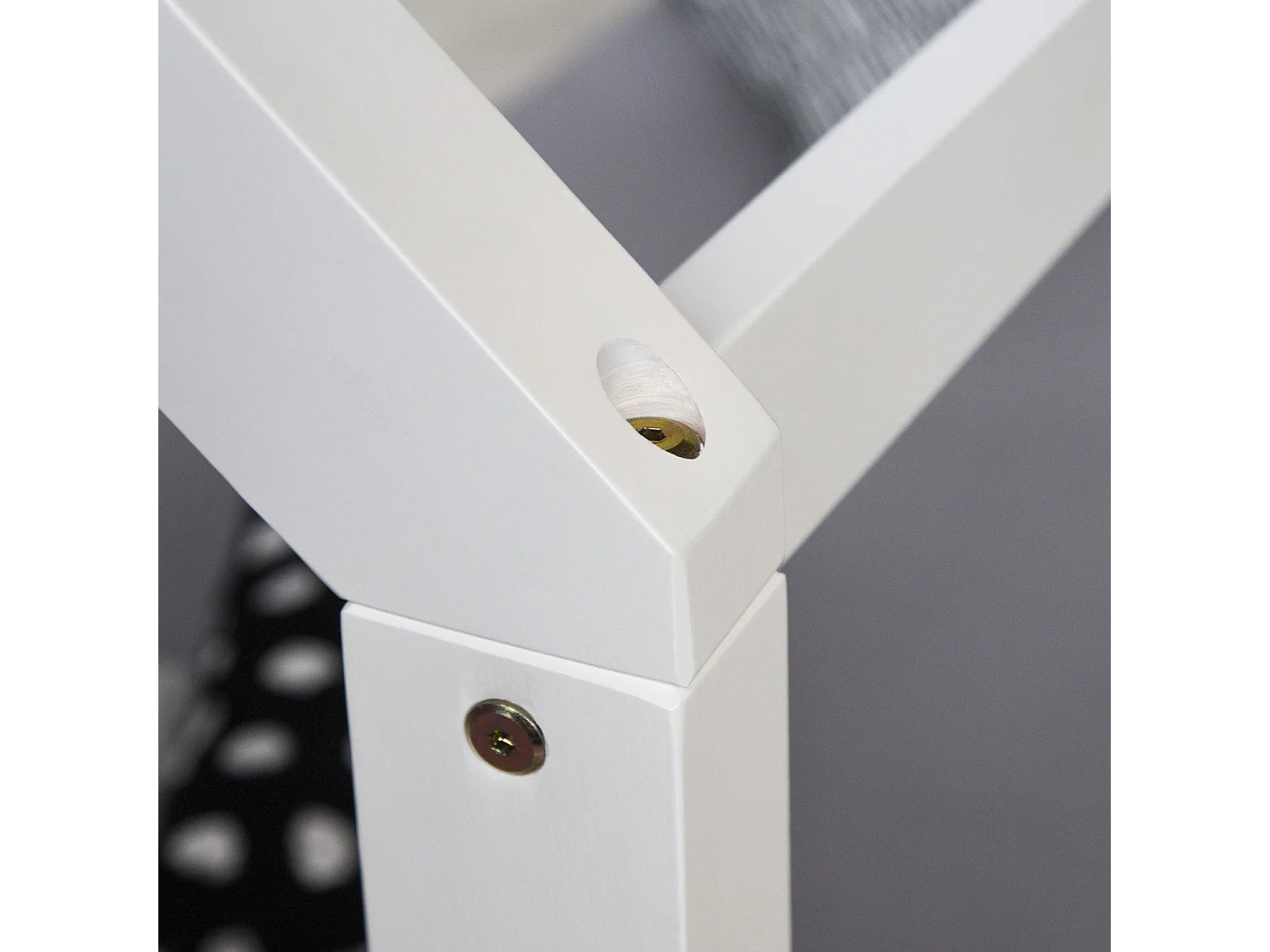 Kinderbett 80x160x12 cm weißes Hausbett mit Matratze