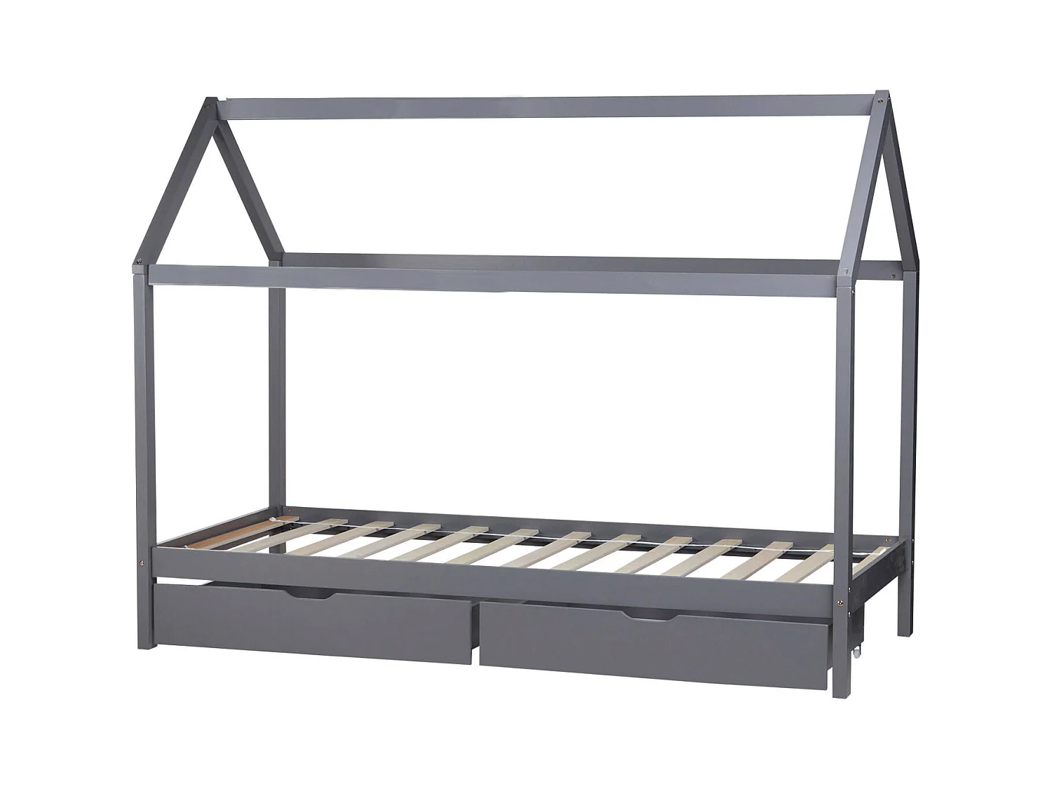 Bedframe 90x200 cm grijs