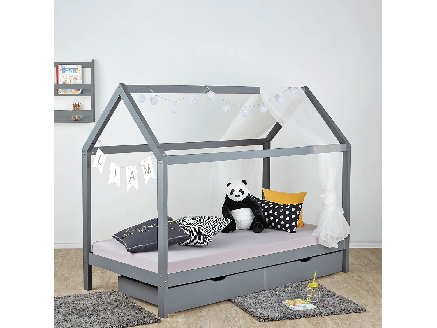 Cadre de lit 90x200 cm gris