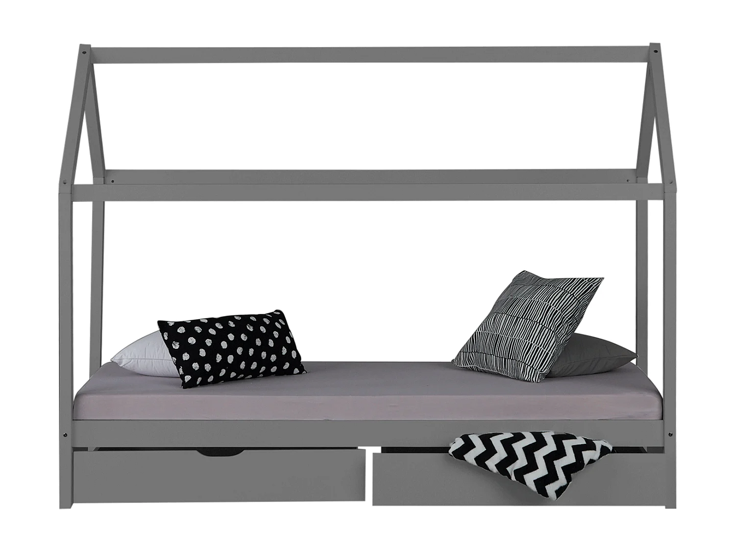 Bettgestell 90x200 cm grau