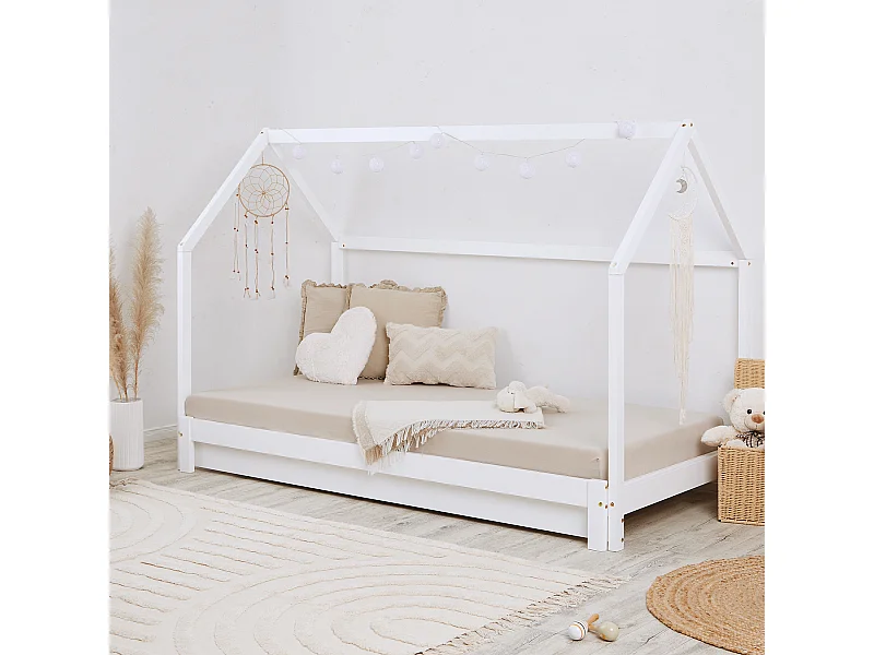 Łóżko dziecięce 90x200 cm białe