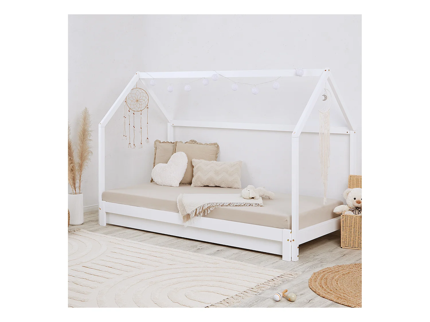 Kinderbett 90x200 cm, weiß
