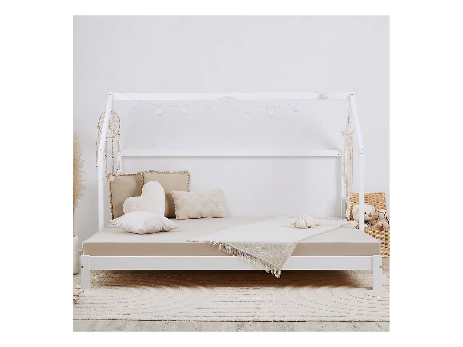 Kinderbett 90x200 cm, weiß