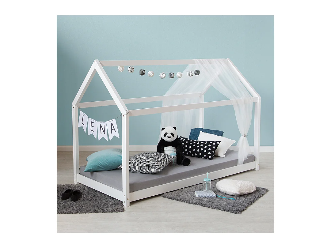 Lit d'enfant 90x200 cm blanc