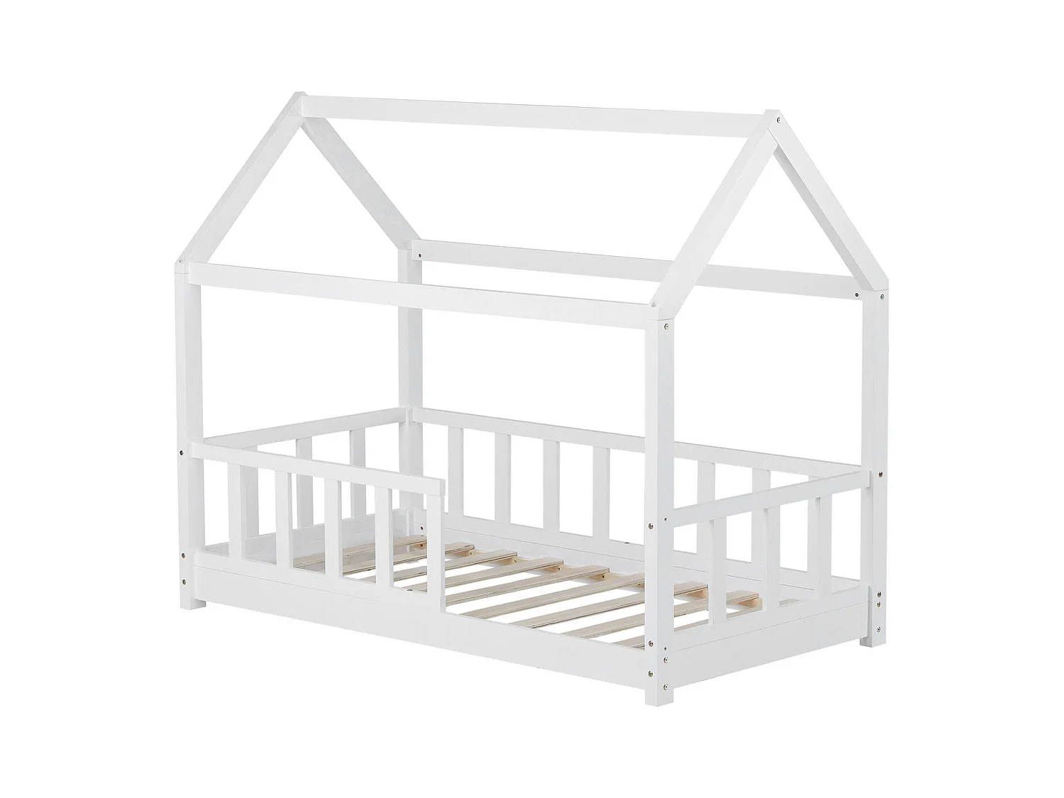 Kinderbett 80x160 cm weiß Montessori