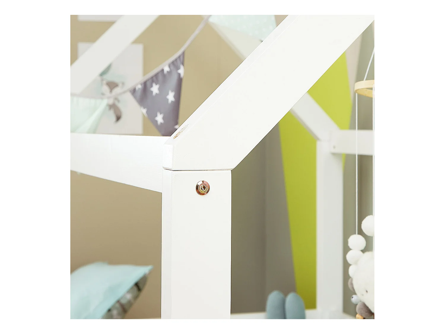 Kinderbett 80x160 cm weiß Montessori