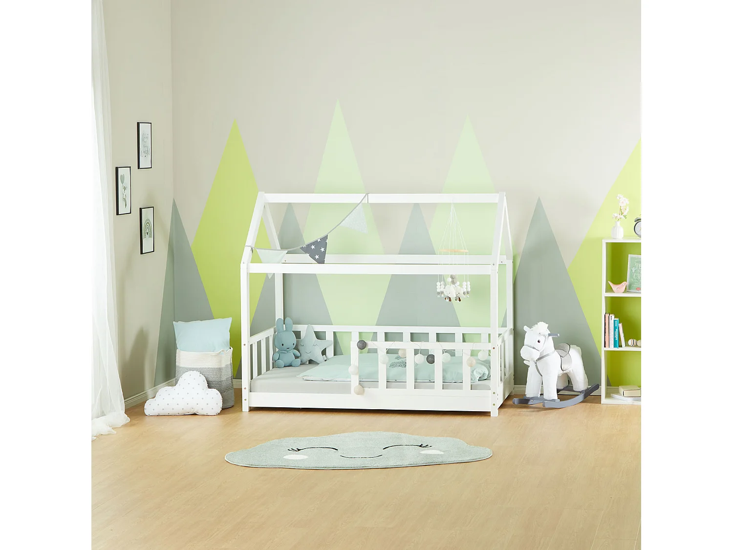 Cama infantil 80x160 cm blanca Montessori