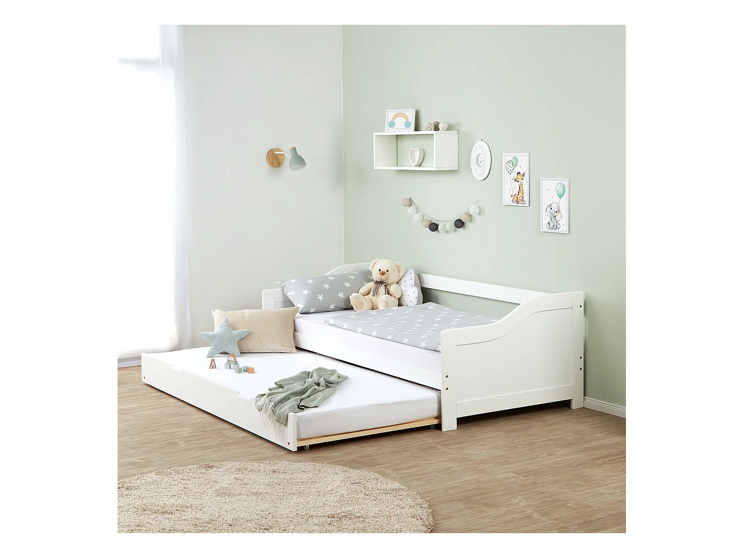 Lit cabine blanc 90x200 cm