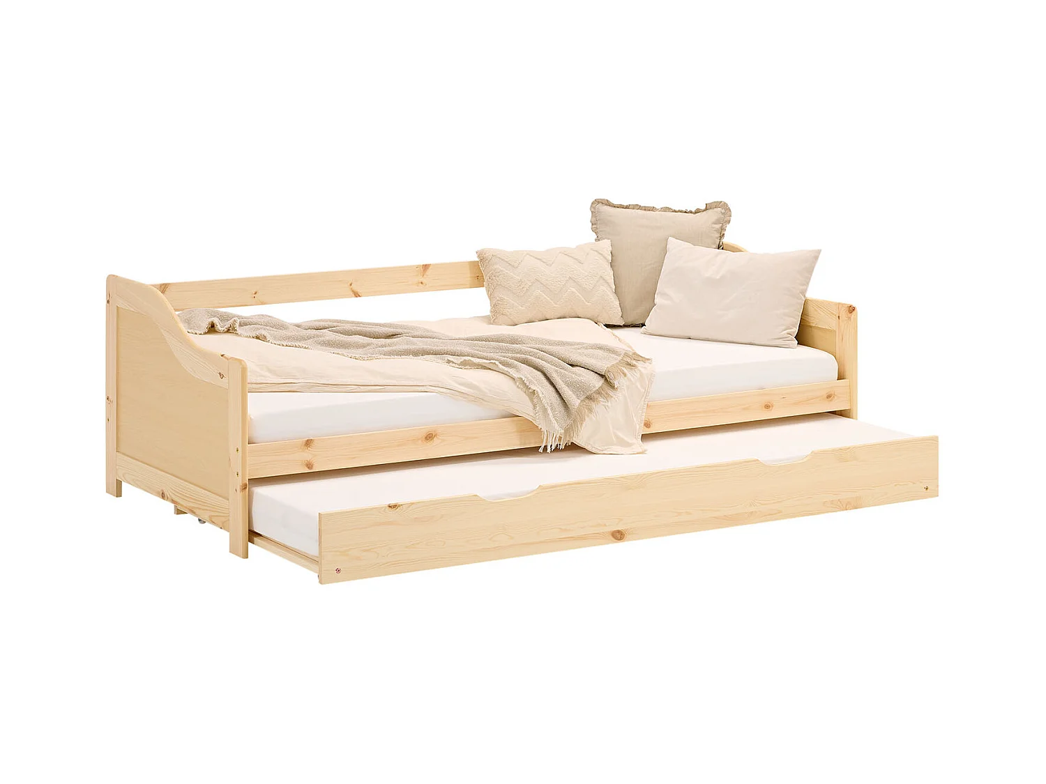 Lit 90x200 cm Naturel