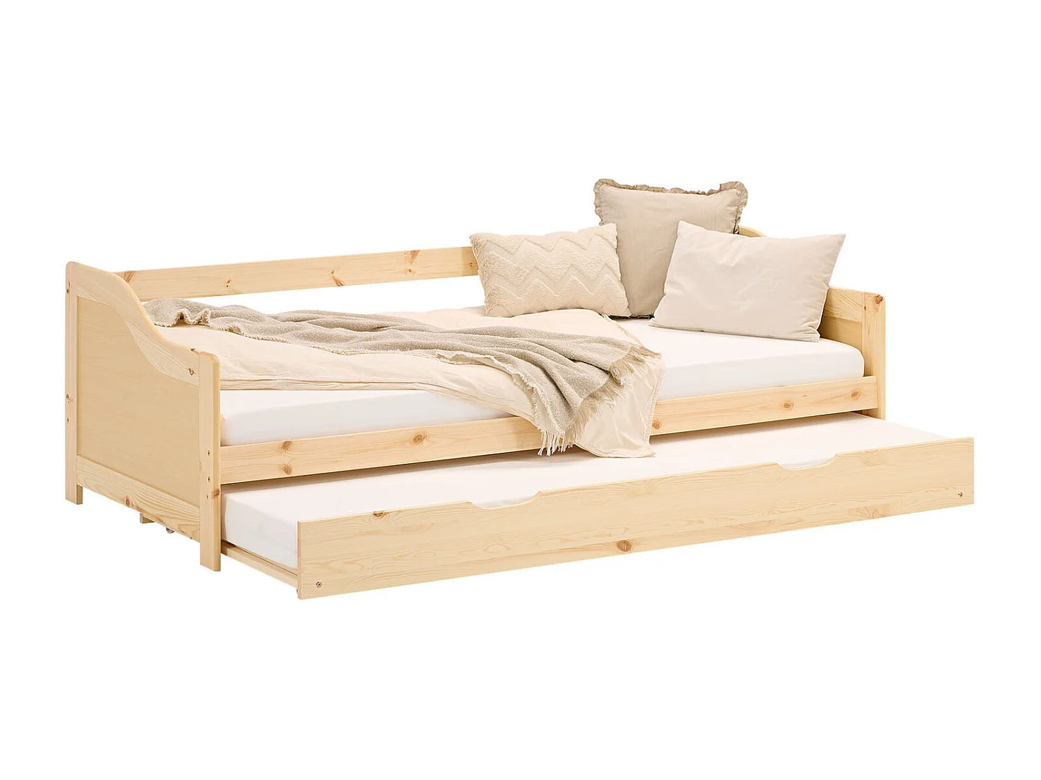 Lit 90x200 cm Naturel