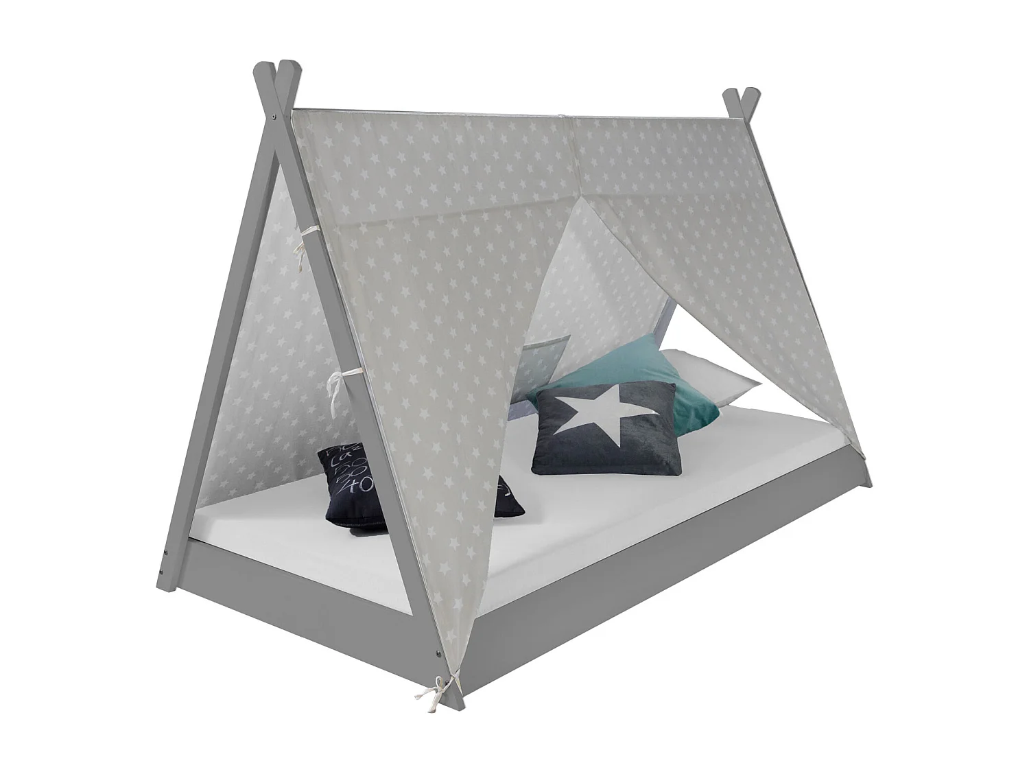 Lit pour enfants 90x200 cm Gris