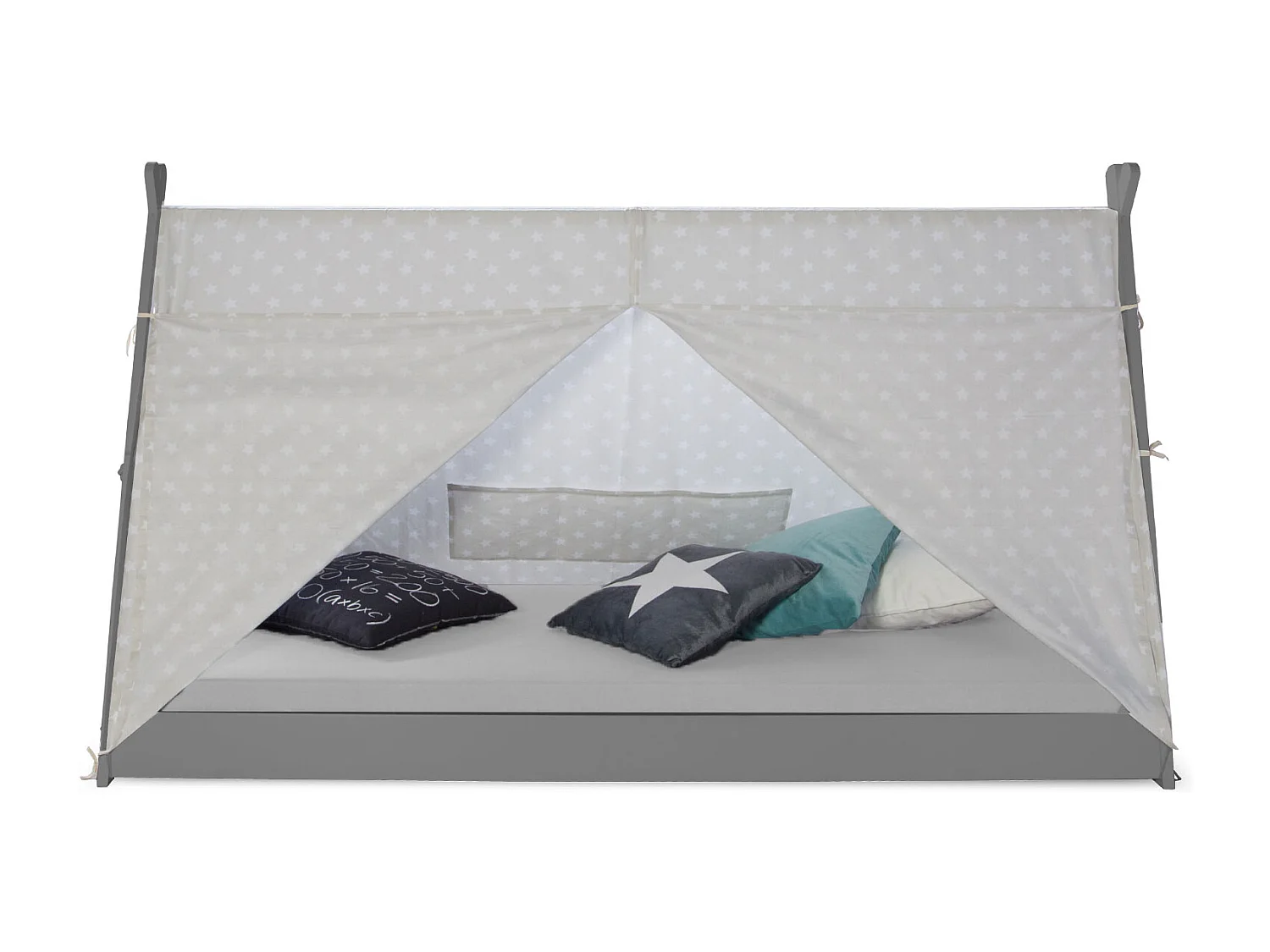 Lit pour enfants 90x200 cm Gris