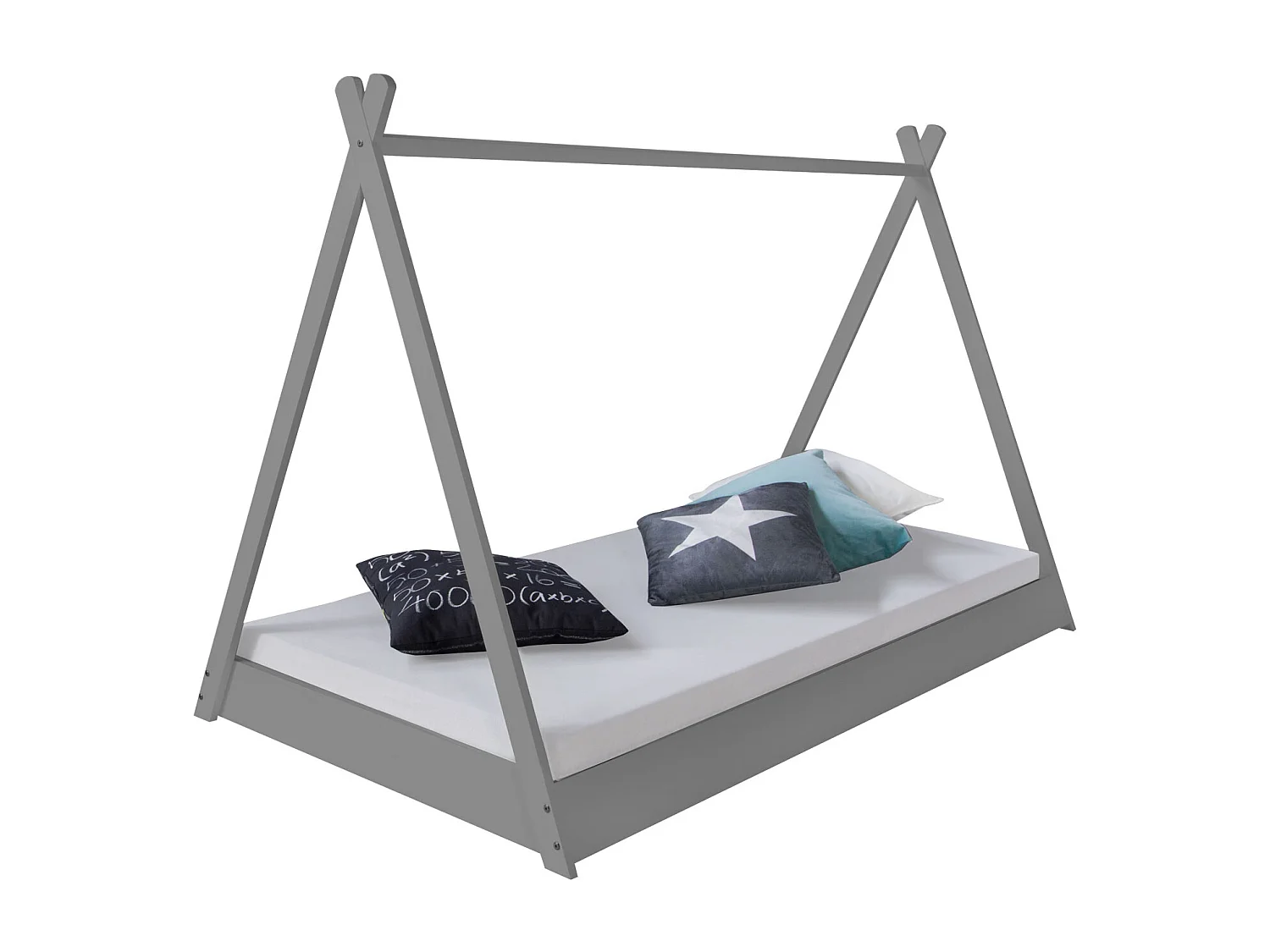 Lit pour enfants 90x200 cm Gris