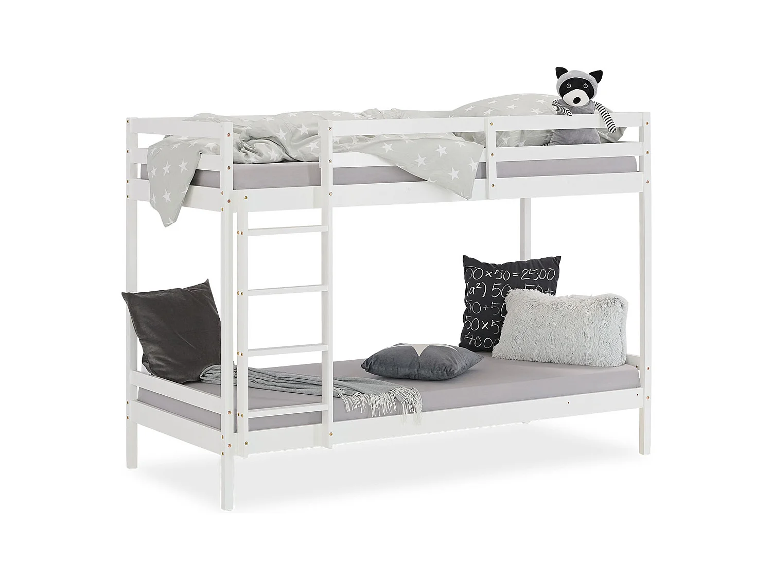 Etagenbett 207x150x97 cm weiß 3FT Holz Kinderbett Hochbett Massiv Kiefer Hochbett