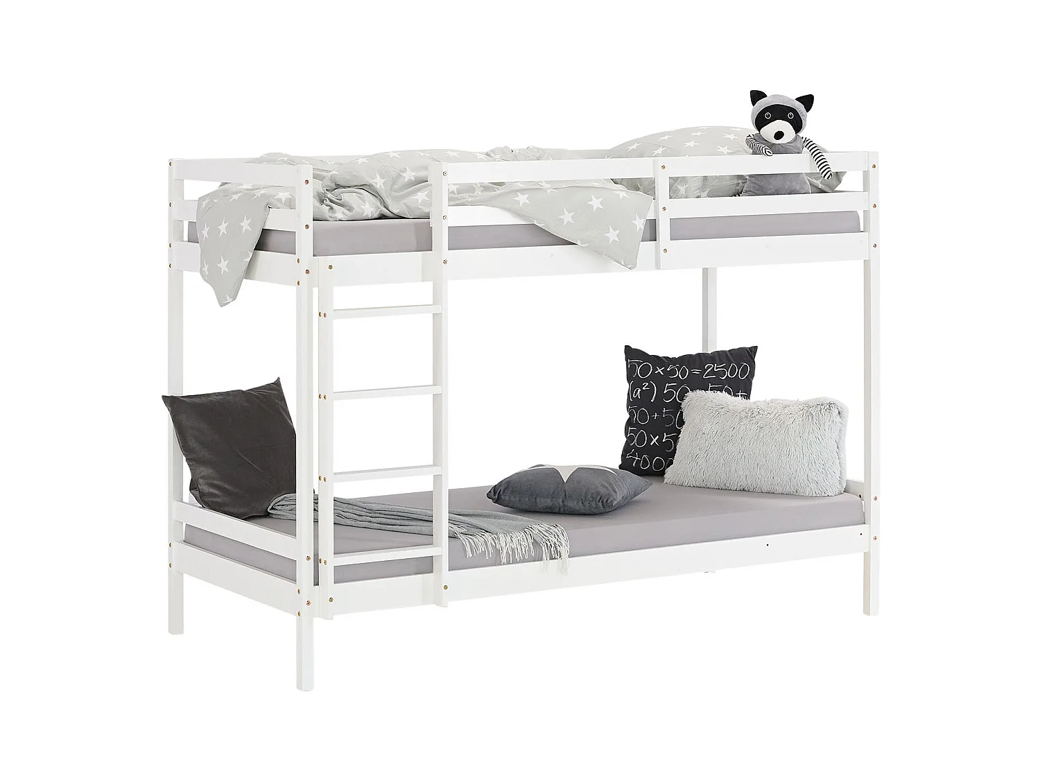 Etagenbett 207x150x97 cm weiß 3FT Holz Kinderbett Hochbett Massiv Kiefer Hochbett